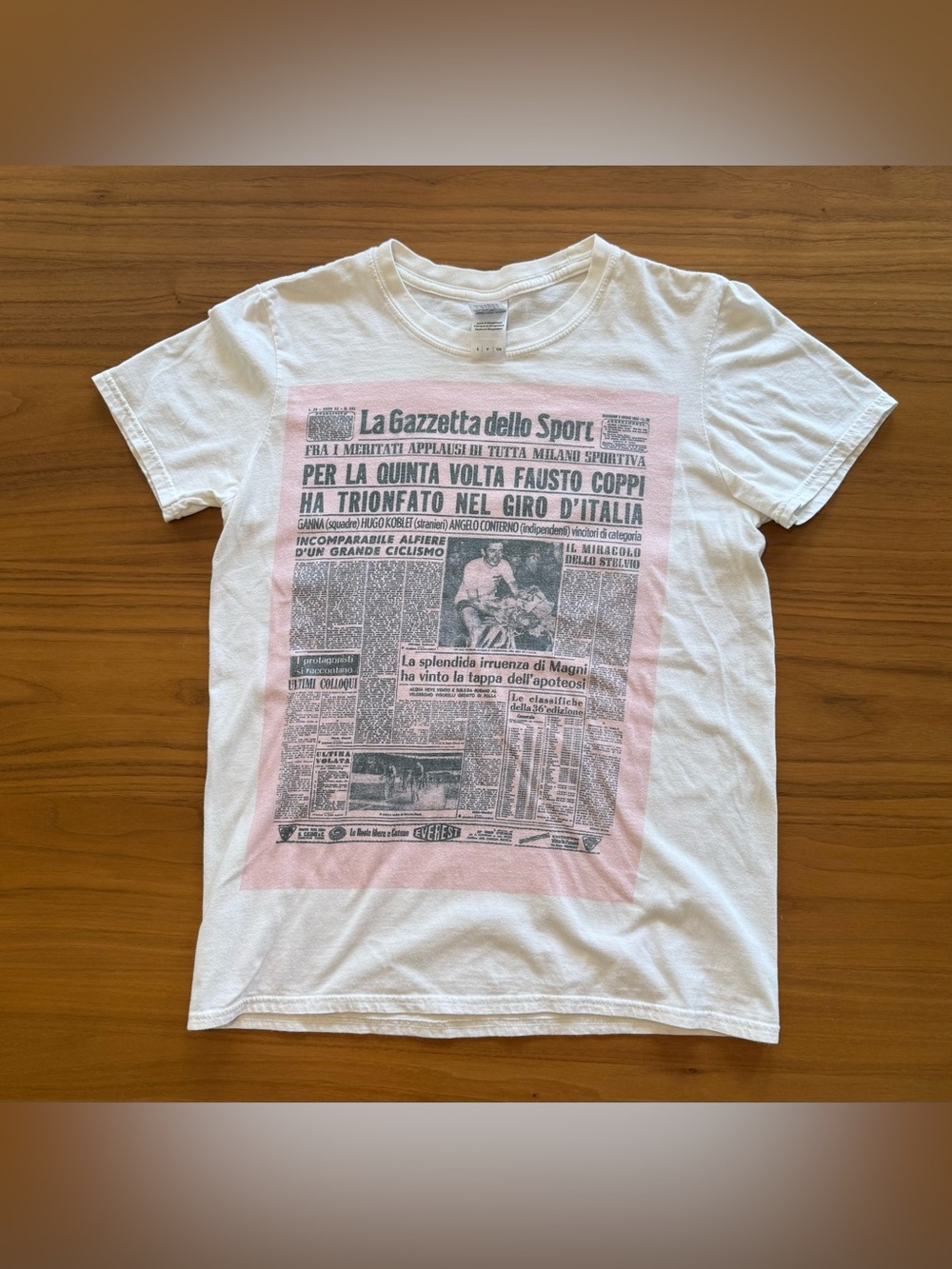 Italian Newspaper Tee